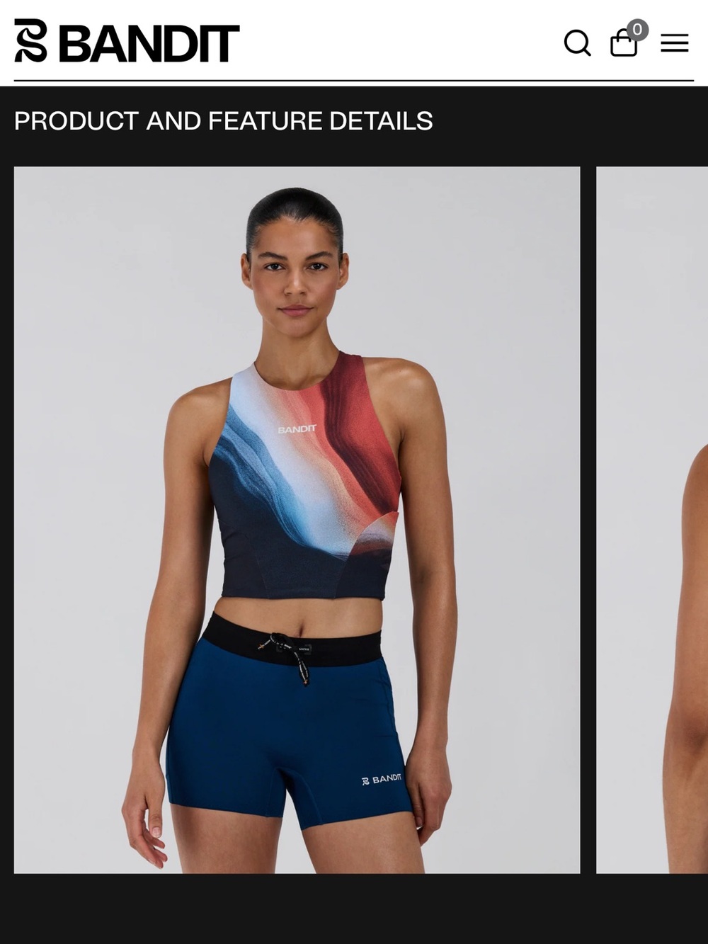 ***ISO*** WOMEN'S STAMINA™ RACE CROP - THERMAL FIELD RUSTED APRICOT - Picture 2 of 9